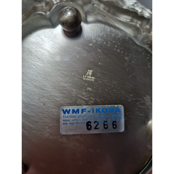 Vintage WMF Germany Ikora EP Silver Plate Floral Footed Serving Bowl 11” - Picture 15 of 16